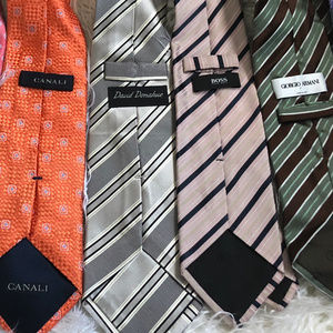 8 High End Ties.Canali, Ferragamo, Armani 8$ Each!